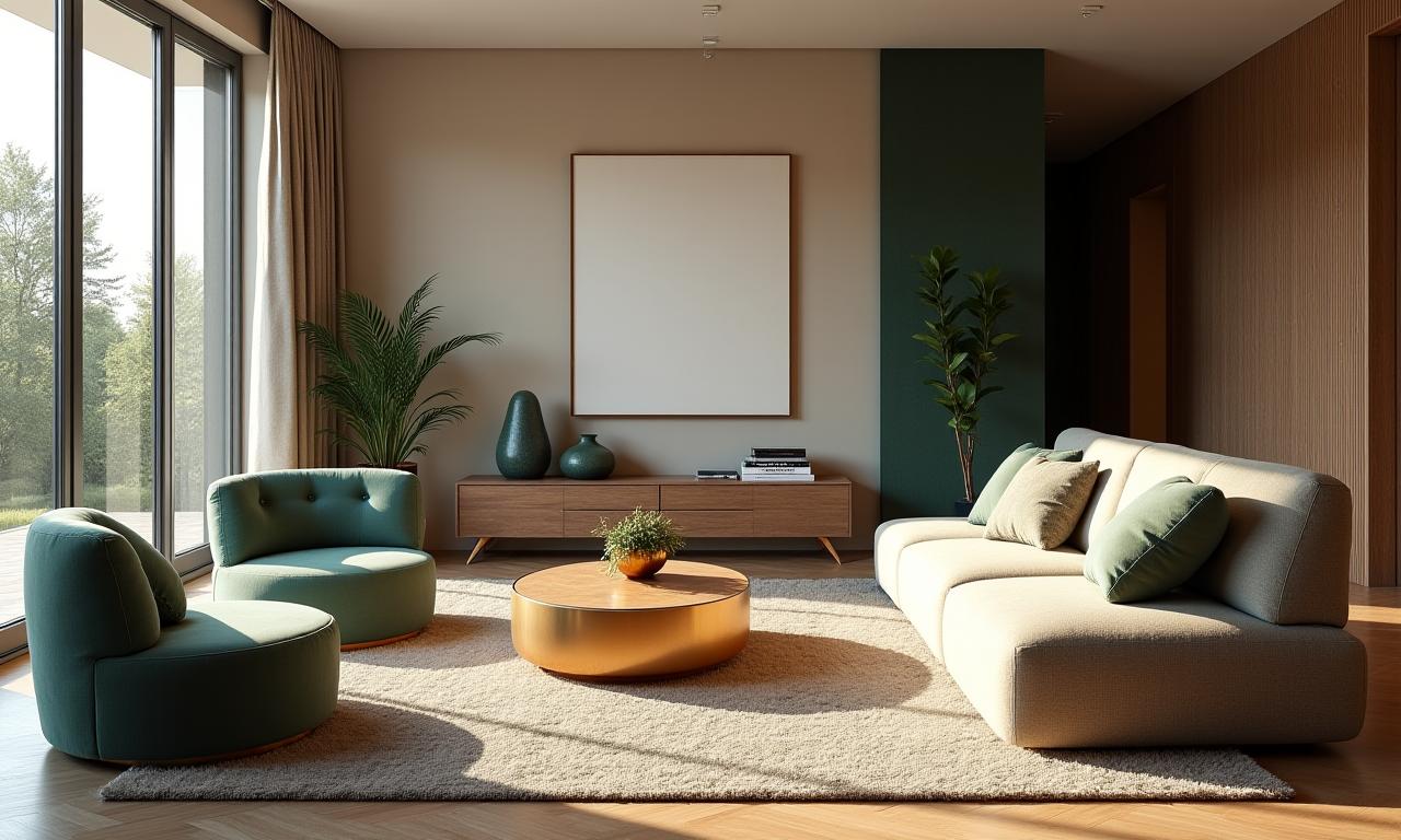 A stunning, well-designed living room with Aria Furnishings furniture, exuding elegance and comfort.
